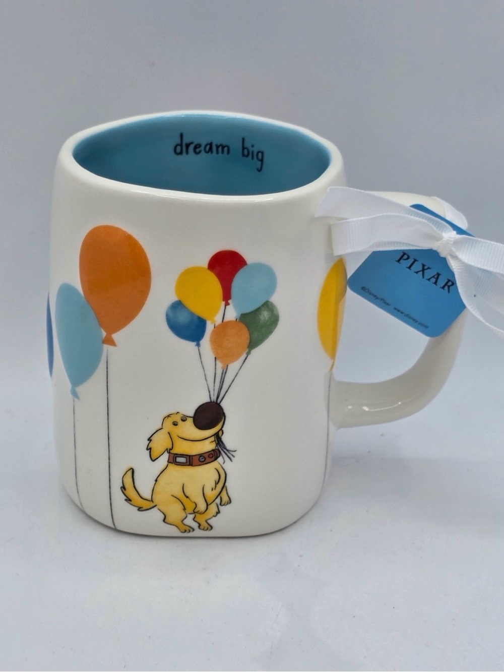 Rae Dunn Disney Pixar UP Movie Doug DREAM BIG Balloons Mug NEW 2026